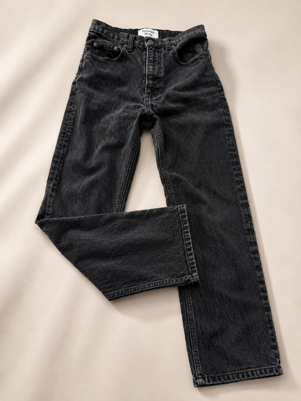 Reformation Stevie Women's 26 Black Ultra High Rise Straight Jeans Y2K Grunge